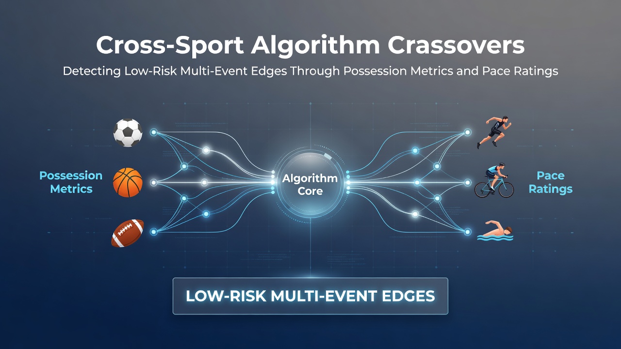 Visual representation of cross-sport algorithm models integrating soccer possession metrics with horse racing pace ratings for multi-event analysis