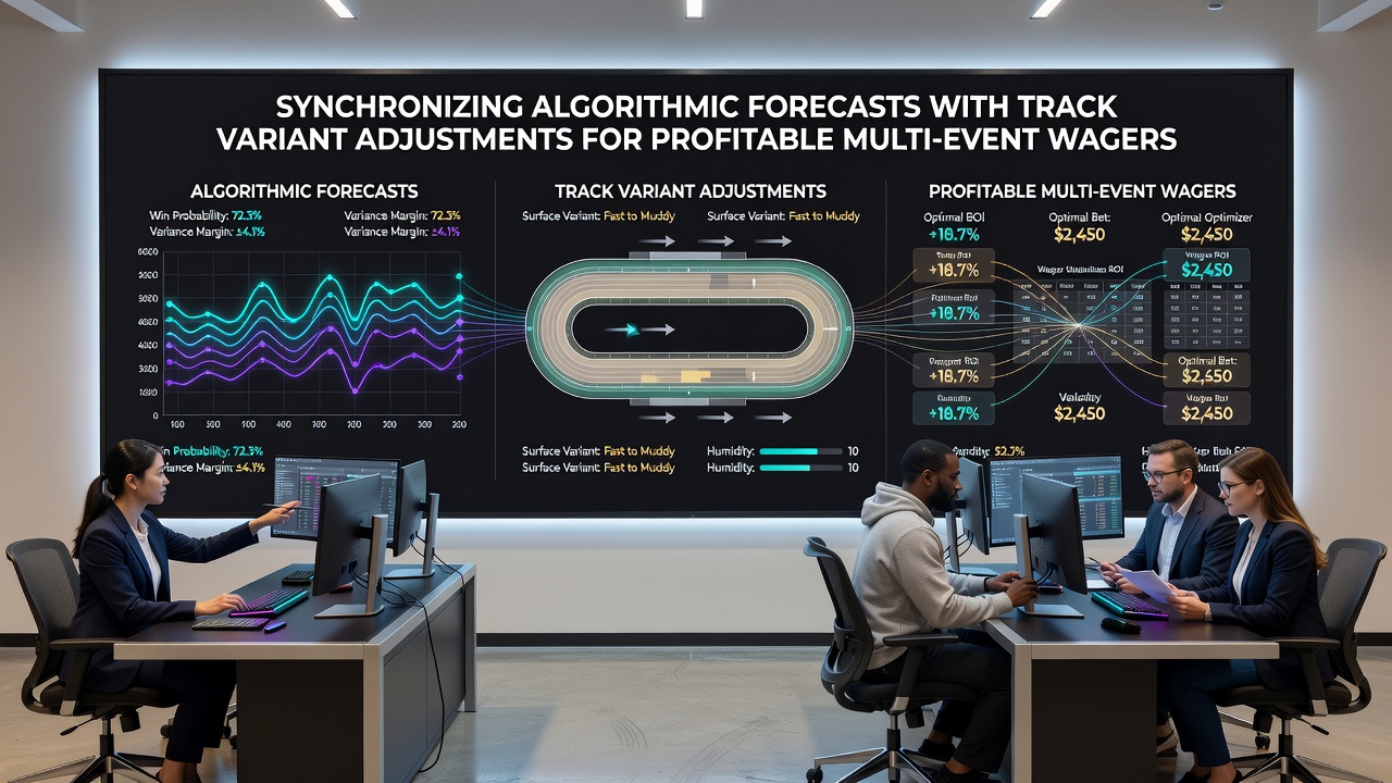 Comparative charts showing forecast accuracy improvements after applying track variant adjustments to multi-event accumulator selections