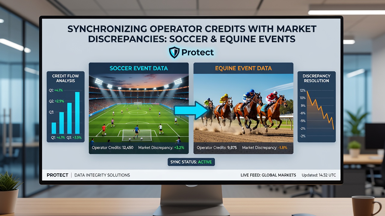 Data dashboards displaying synchronized credits for protected multi-leg soccer and equine bets