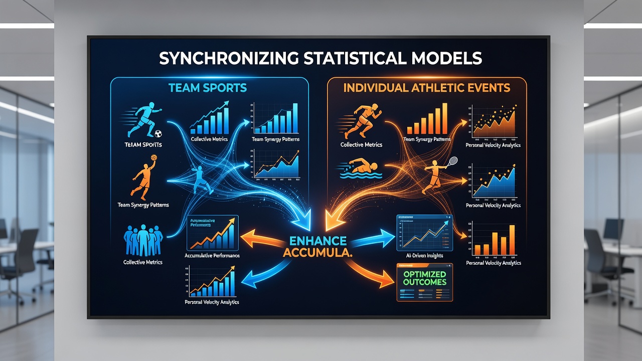 Flowchart illustrating data synchronization process between team sports metrics and individual athletic performance indicators
