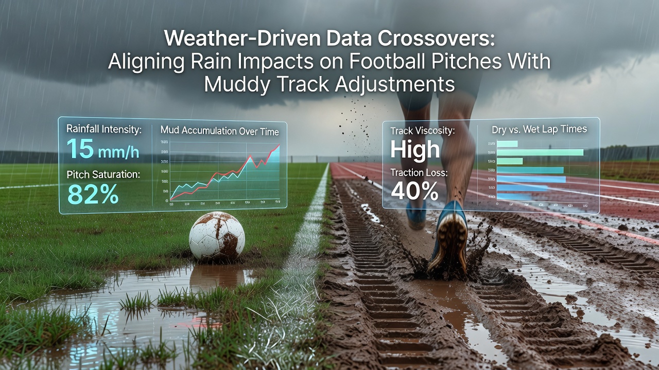 Data dashboard displaying aligned weather metrics for football and horse racing bets