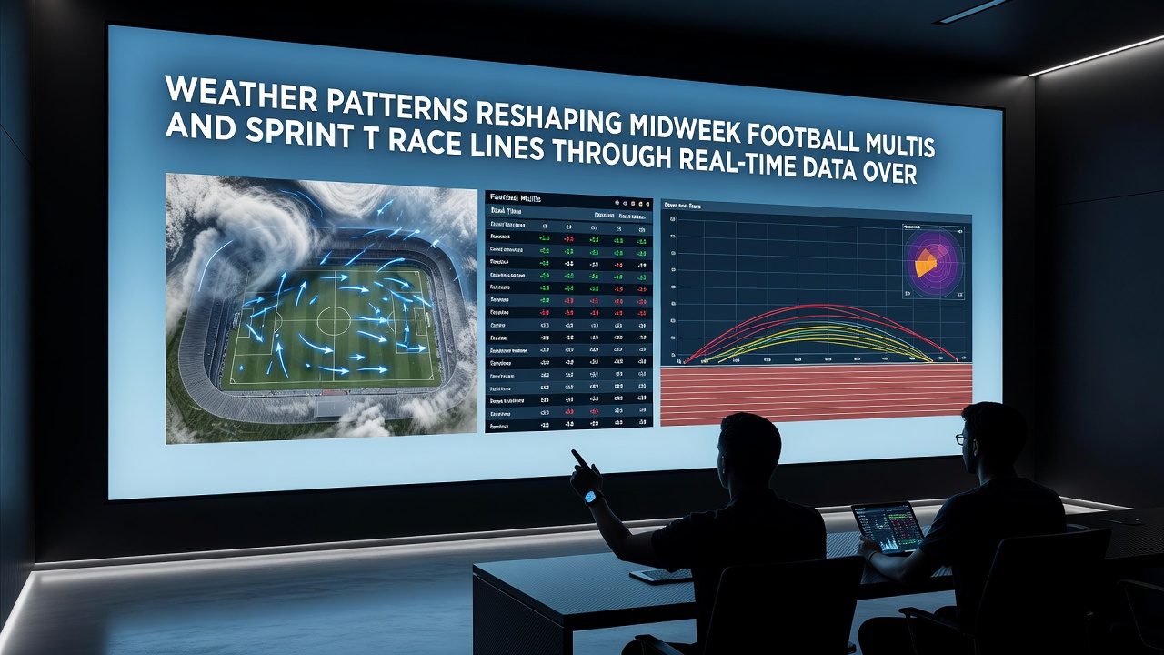 Dashboard view of live data overlays tracking weather impact on accumulator and sprint race lines